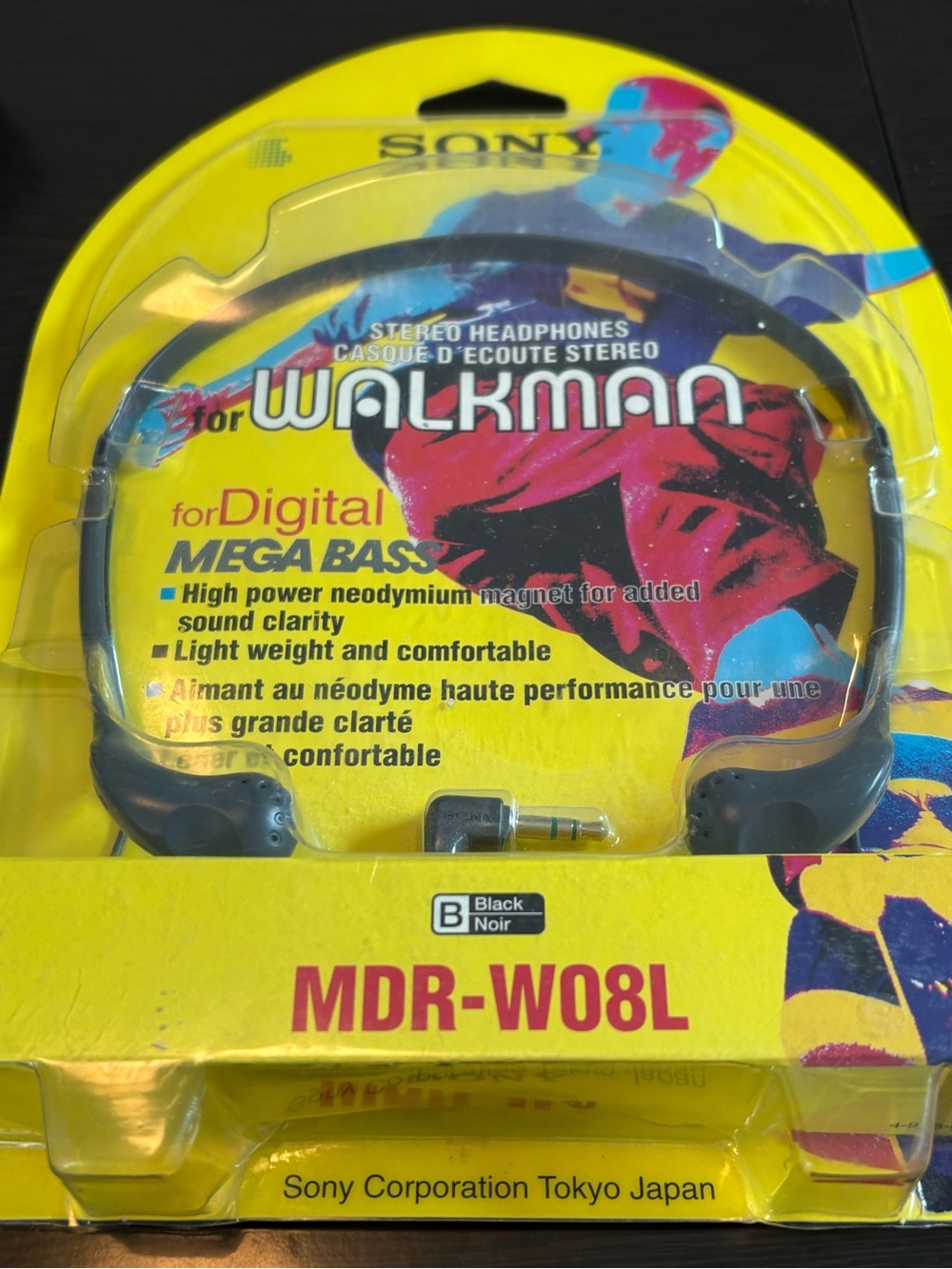 Vtg Sony MDR-WO8L Stereo Headphones for Walkman Mega Bass NOS 1995 NEW SEALED